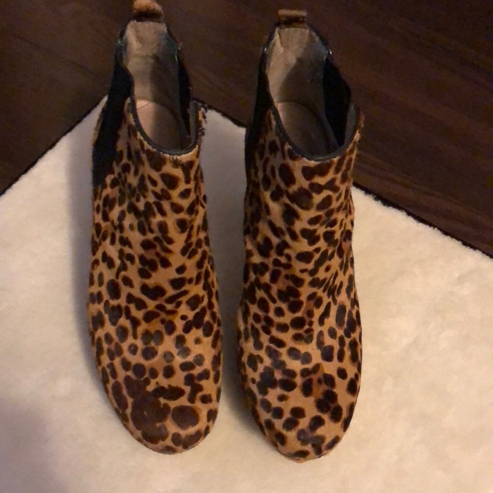 Vince Camuto Leopard Print Booties - image 1